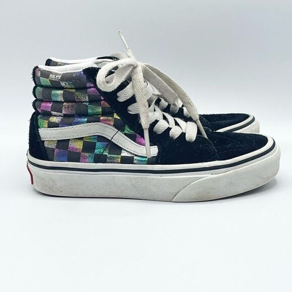 Vans Old Skool Metallic Rainbow Sk8-Hi lace up sneakers - Kids US 11.5 - Picture 1 of 9